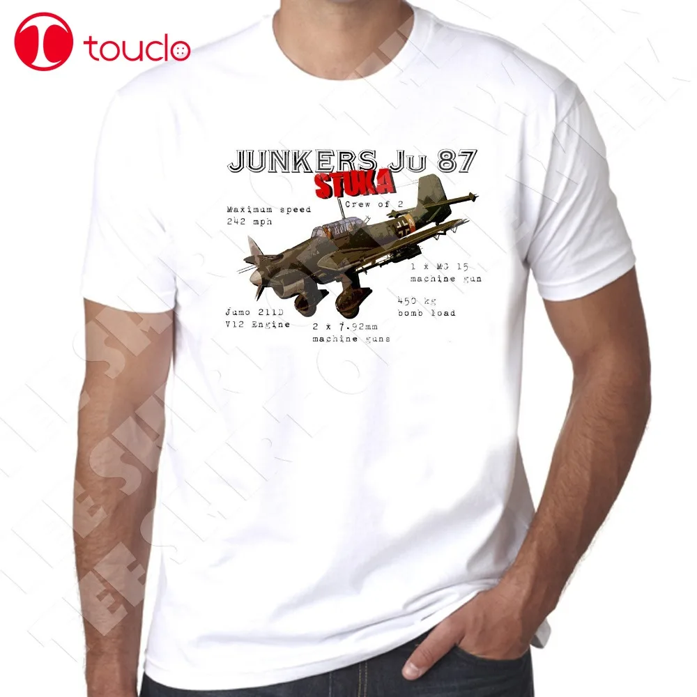 Модные новые футболки Junkers Ju 87 немецкий дивизирующий бомбер Ww2 Мужская футболка