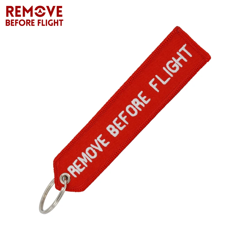Remove Before Flight OEM Key Chains Berloques Red Embroidery Highlight Key Fobs Chains Jewelry Aviation Gifts Chaveiro Masculino (12)