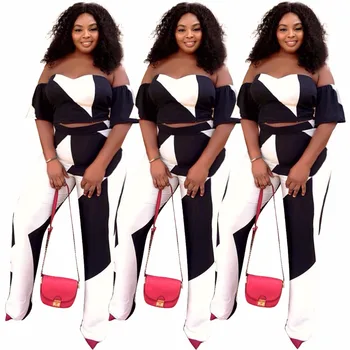 

And Short Hollow Out Hot Sale Autumn 2019 Europe America Fashion Women's Loose Slim Casual Two-piece Suit Tops + Wide-leg Pants