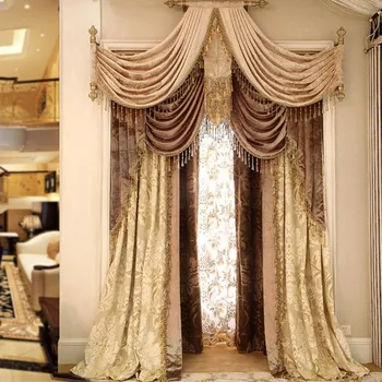 

Extremly luxury curtains for living room bedroom Velvet Custom Valance curtain Luxury window curtain
