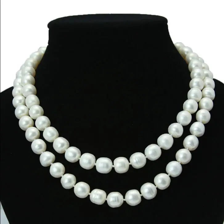 

+ 12-14MM natural south seas Australian baroque white pearl necklace 35 inct
