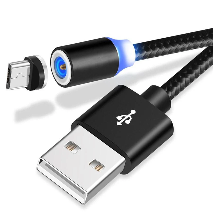 Круглый Магнитный кабель для подключения к сети Тип C Micro USB C 8 pin адаптер быстрой зарядки телефона Microusb Тип-C магнит Зарядное устройство Шнур вилки