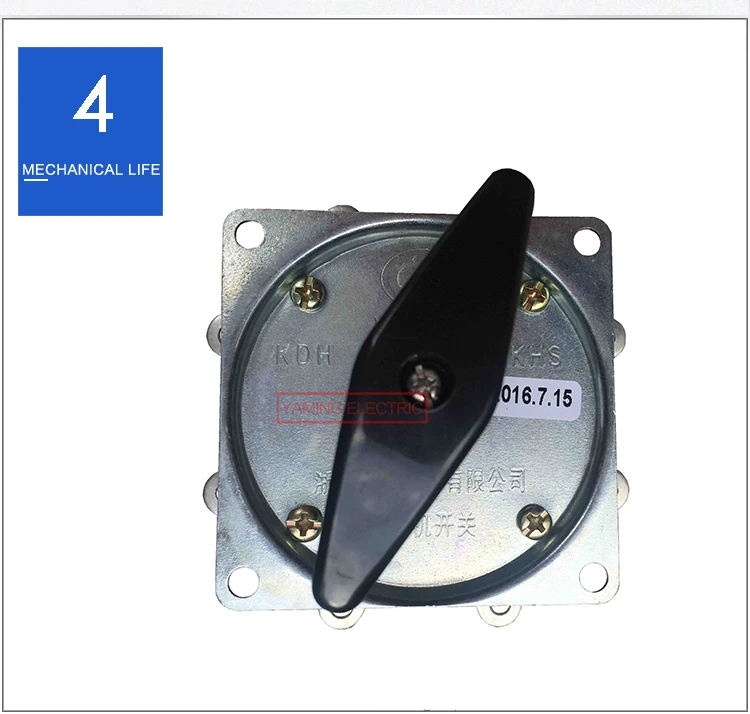 25A 2 pólos 9 pinos terminais Mudança Rotary Switch KDH-25 1-8