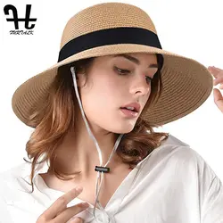 FURTALK летняя шляпа для женщин соломенной шляпе для beach sun hat путешествия ведро hat панама