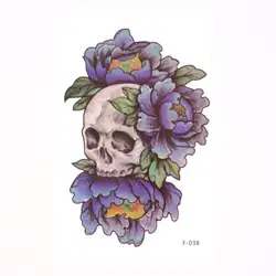 2 шт. Скелет цветы Arm Водонепроницаемый моделирование татуировки наклейки