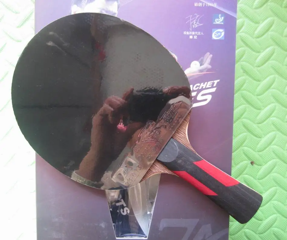 الأصلي النهائي مضرب ينجي الخشب مزدوجة السمك 7a-ec 7 نجوم مضارب تنس الطاولة المضرب نقية الخشب هجوم سريع مع حلقة