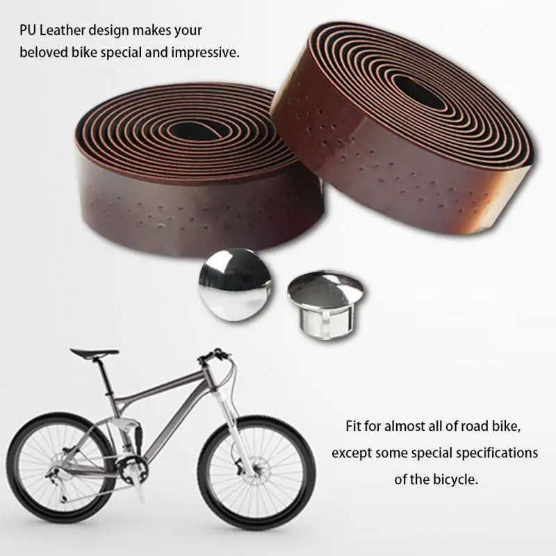 

Bike Handlebar Cover Non-Slip Bicycle Racing Belt Wrap Strap Handlebar PU Leather Tape Bandage 2000x30x2.8mm New Hot Sale