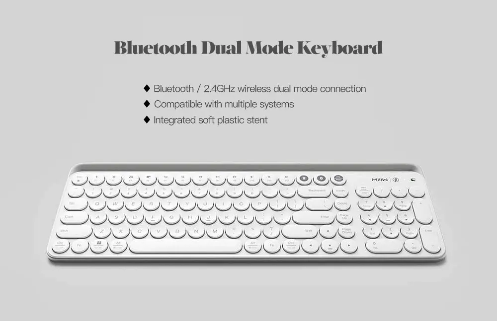 Оригинальная Двухрежимная клавиатура Xiao mi IIW с Bluetooth MWBK01, 104 клавиш, 2,4 ГГц, многофункциональная система, совместимая с mi, Беспроводная портативная клавиатура