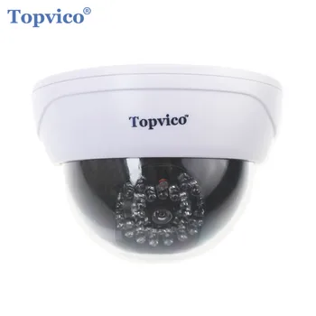 

Topvico Fake Camera AA Battery for LED Dummy Surveillance Security Camera Dome CCTV Camera Home Security Surveillance System