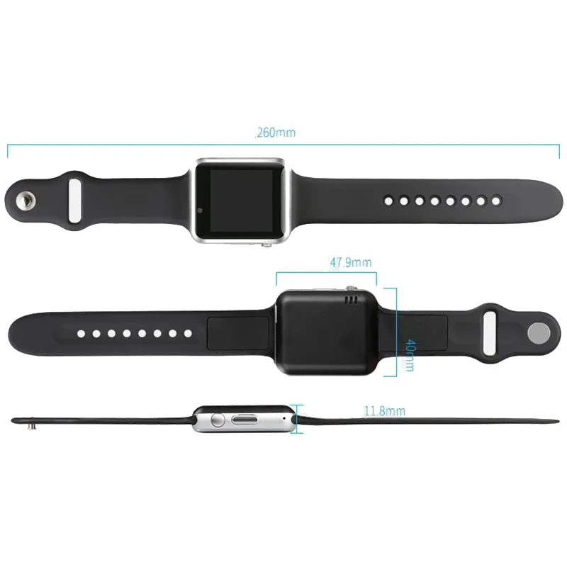 50 шт./лот Смарт часы A1 W8 с sim картой камера Bluetooth Smartwatch для Android ISO apple Носимых