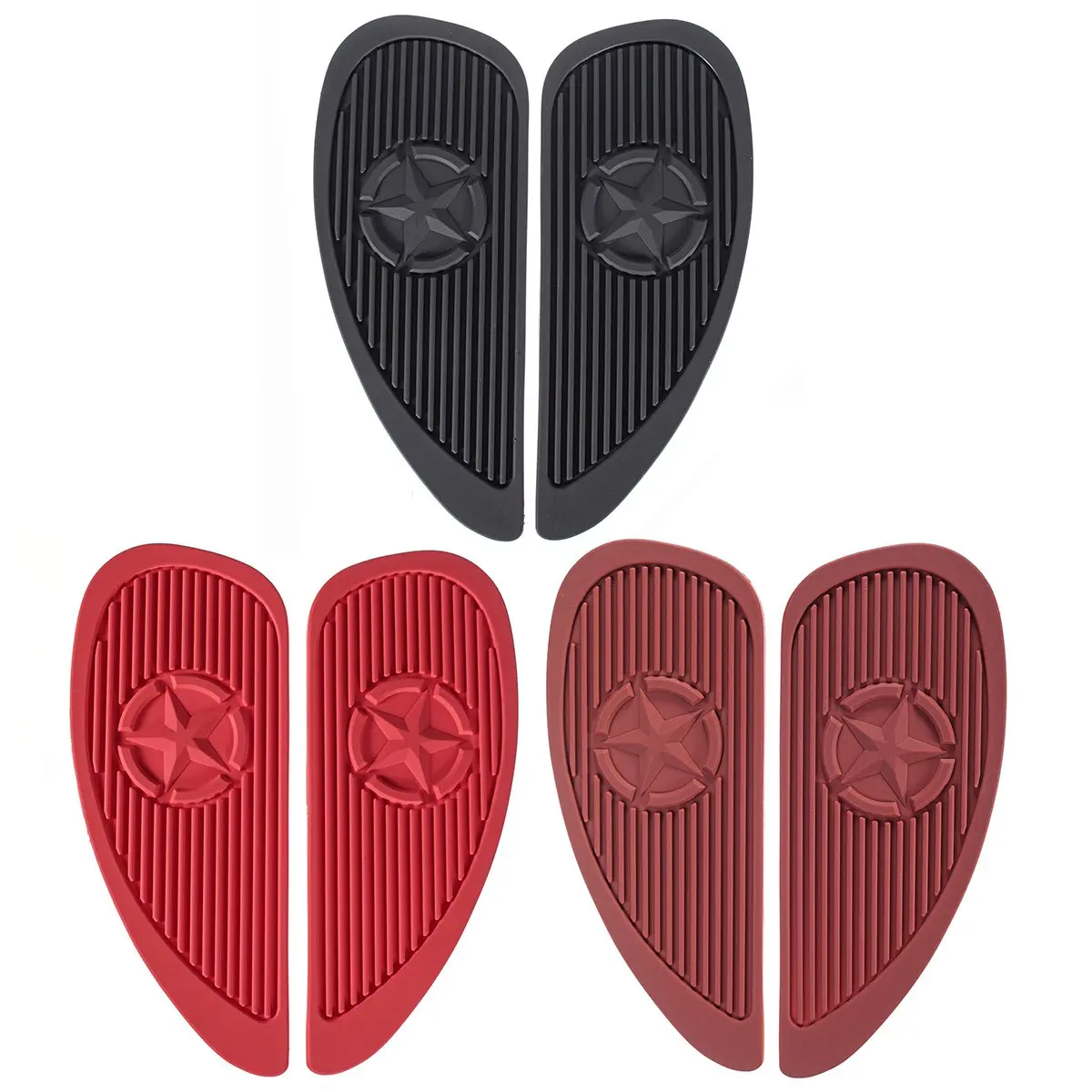 

1 Pair Retro Motorcycle Cafe Racer Gas Fuel tank Rubber Stickers Pad Protector Sheath Knee Grip Protector