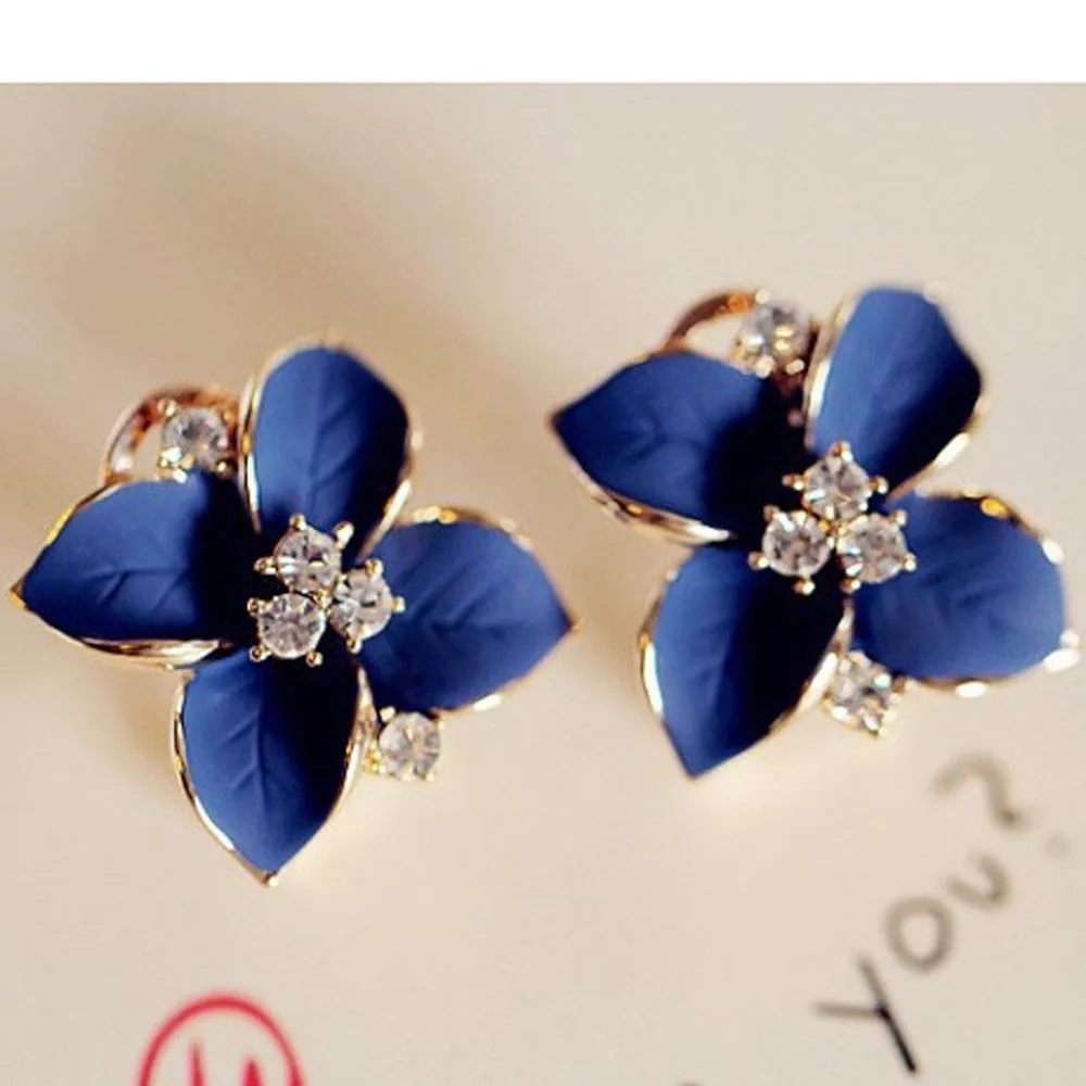 

1 Pair Charm Flower Ear Stud Fashion Camellia Simulated Pearl Earrings For Women Girl Jewelry Party Earrings Female