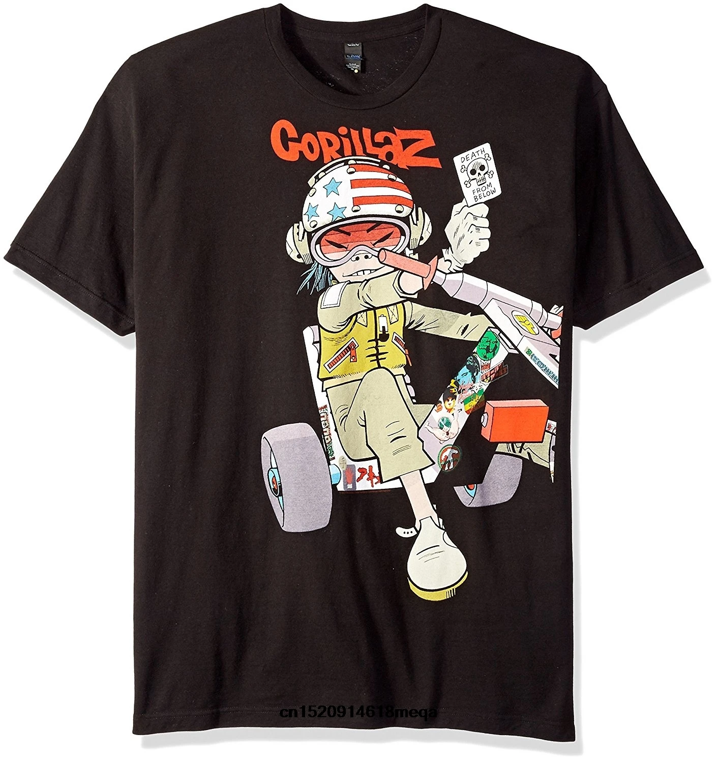 Футболка мужская Gorillaz Chopper детская мягкая хлопковая футболка с коротким рукавом