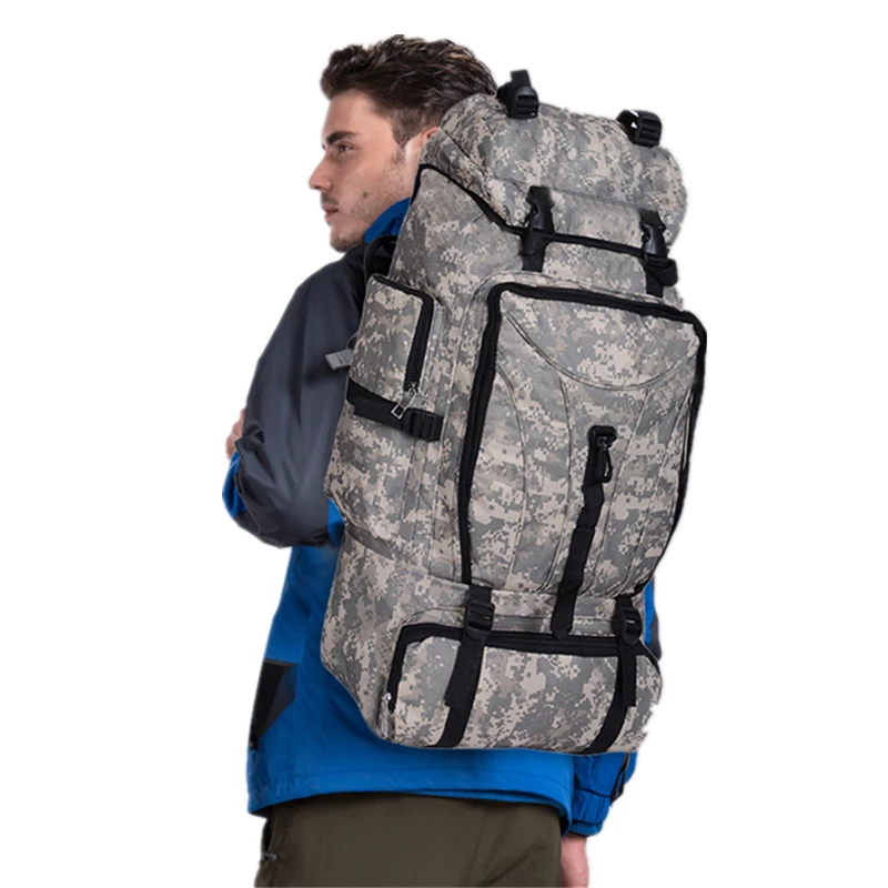 70L Waterproof Men Climbing Hiking Military Tactical Backpack Camping Mountaineering Outdoor Sport Army Rucksack Bag | Спорт и