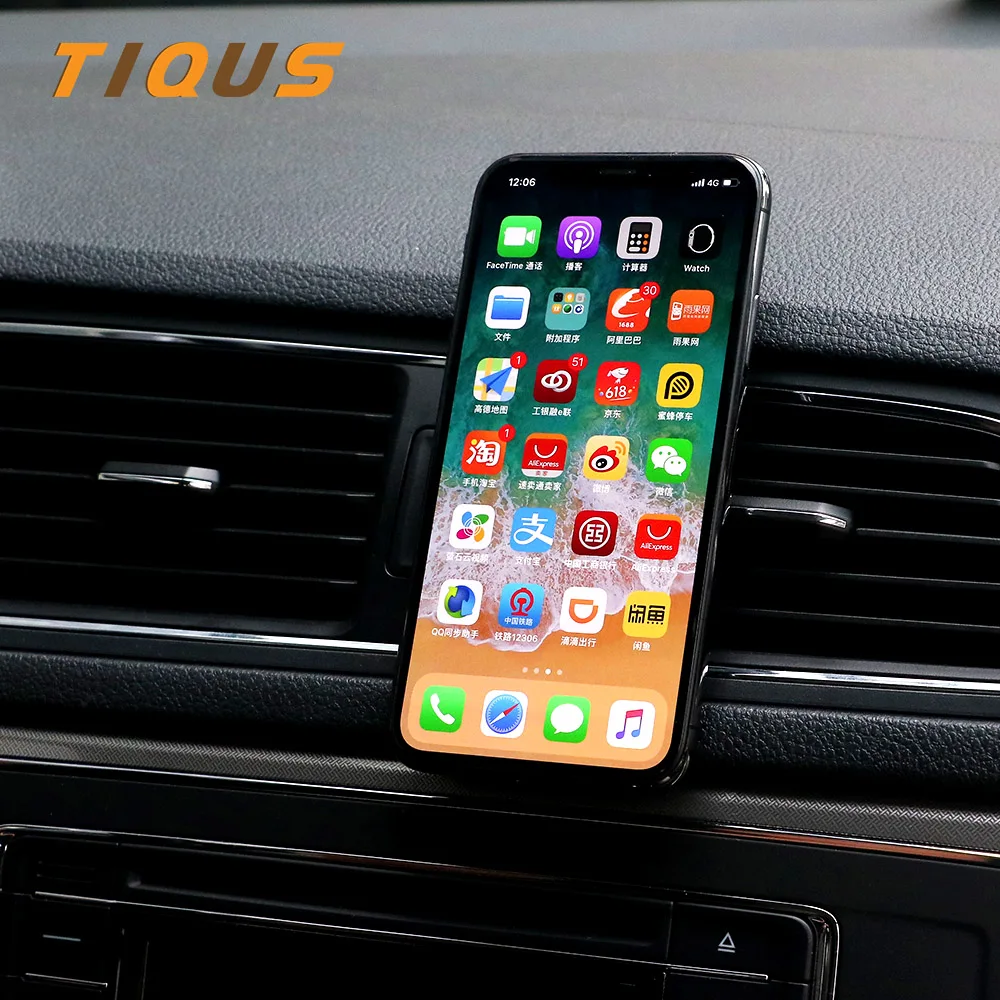 TIQUS Air Vent магнитный держатель мобильного телефона для iPhone X Xs Max XR 6 6S 7 8 plus смартфон магнитный штатив поддержка gps