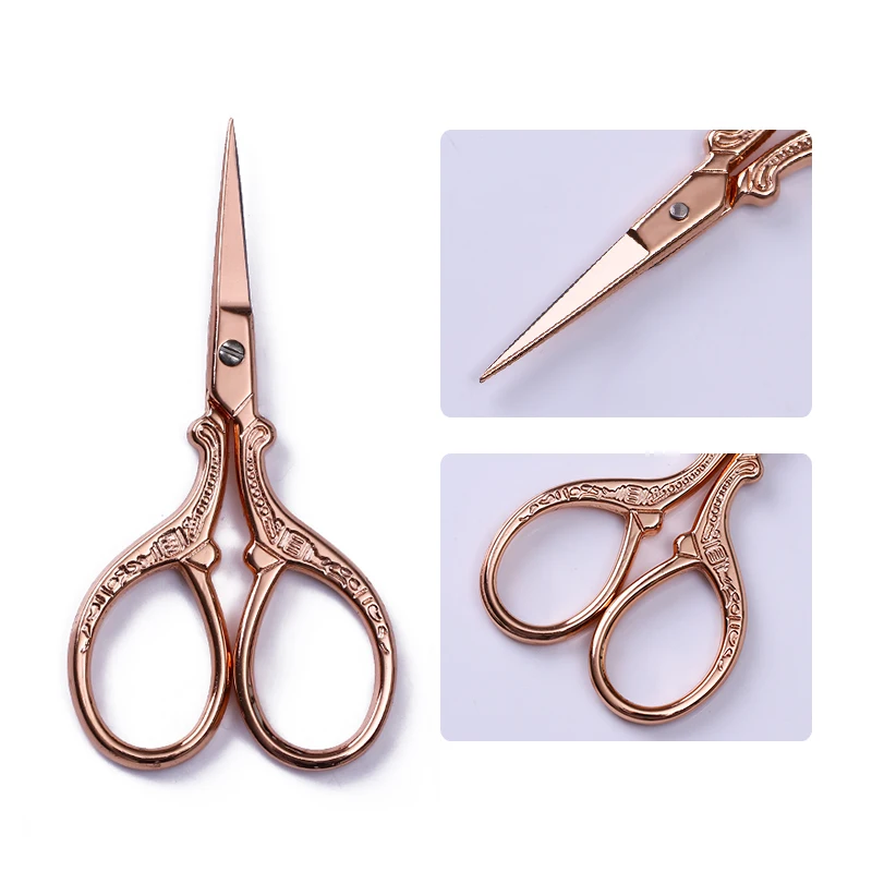 

Stainless Steel Nail Scissor Retro Hollow Finger Toe Dead Skin Remover Makeup Tool Nail Multi-functional Tool for Manicure