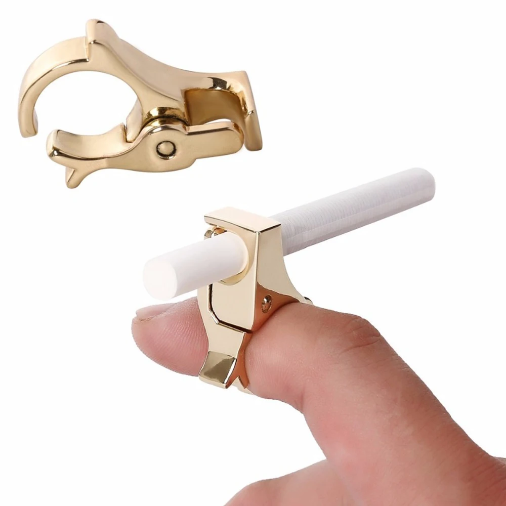 Регулируемая сигарета кольцо держатель шикарные с позолотой сплав руки офф курение клип на стойку для мужчин женщин для держатель для консоли