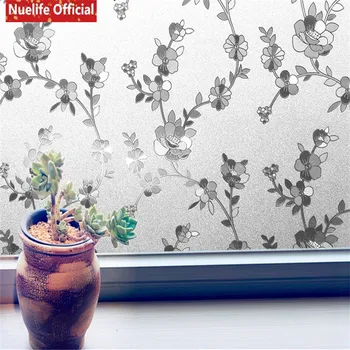 

Plant flower pattern electrostatic frosted glass film living room bedroom bathroom office balcony sliding door window film