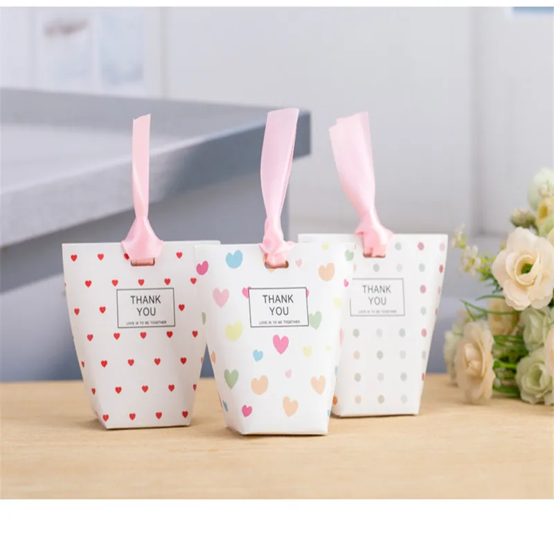 20 шт./лот Красивая маленькая коробка конфет с сердечком и лентой размер Ларга