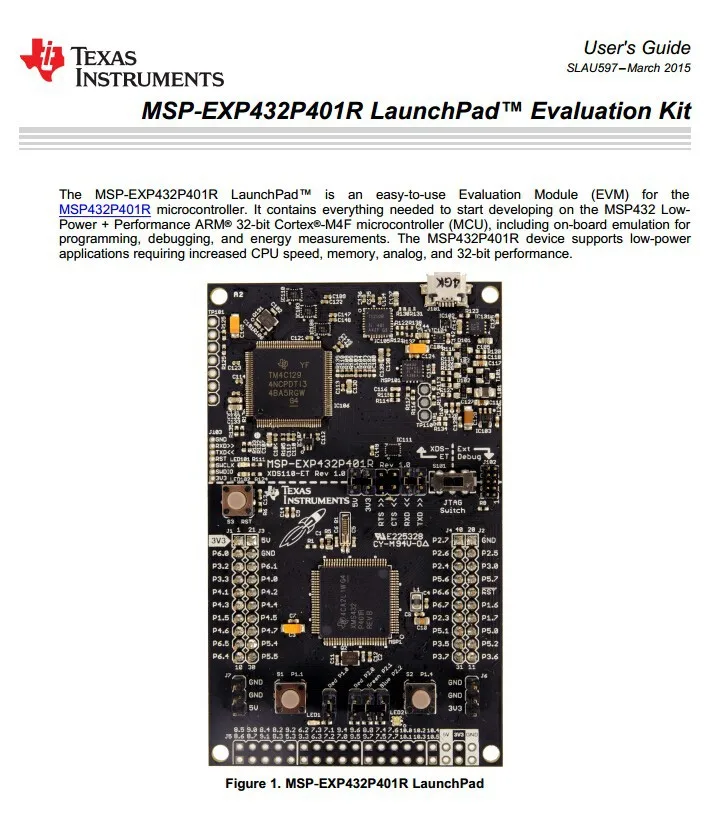 1 шт. х MSP EXP432P401R макетные платы и комплекты-ARM MSP432 LaunchPad MSP-EXP432P401R