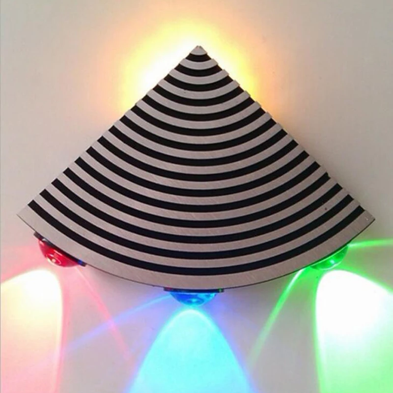 

Led Aluminum Wall Lamps 4W Fan-shaped Wall lamp for Hotel Home Indoor Living 85-265V Bedroom Light Bedside Backlight