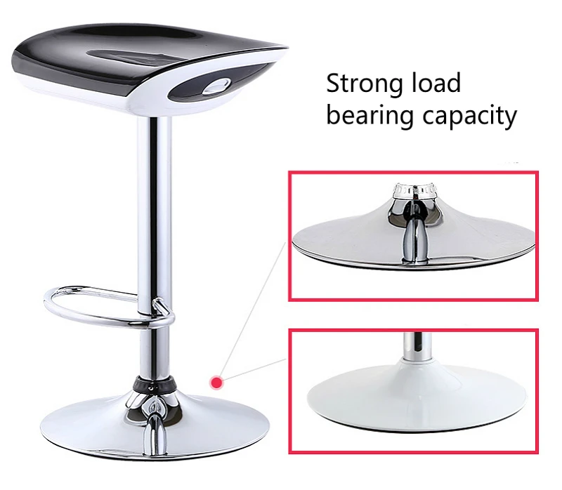 Multi-function Lifted Bar Chair with Footrest Rotated Household Leisure Balcony Stool Adjustable Coffee Shop Stable Dining Chair
