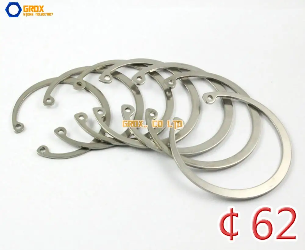 

10 Pieces 62mm 304 Stainless Steel Internal Circlip Snap Retaining Ring