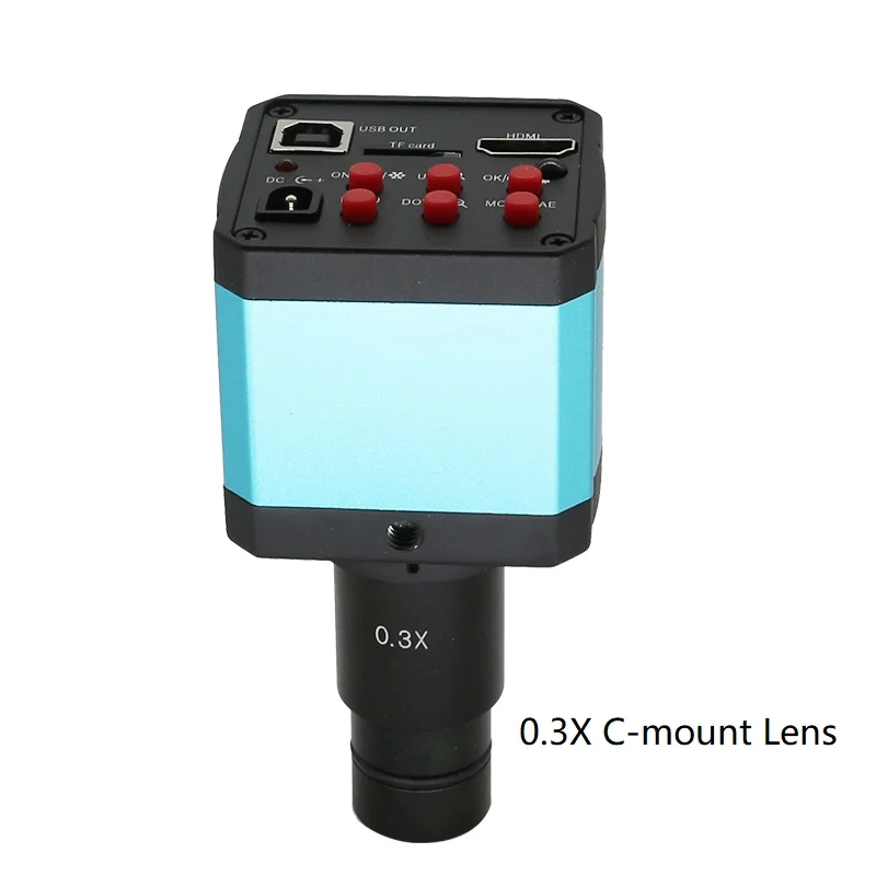 14MP HDMI USB камера HD цифровой микроскоп камера с c-креплением объектив электронный окуляр видео для стерео Биологический микроскоп - Цвет: 0.3X C-mount Lens