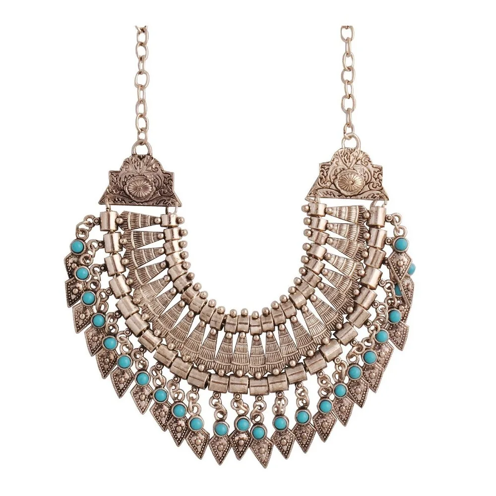 New Bohemian Fringe Tassel Collar Statement Necklace Vintage Boho