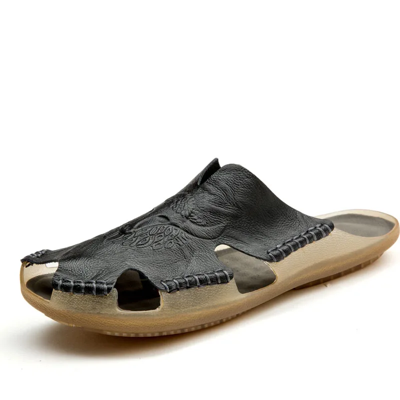 Summer Breathable Men's Sandals Soft Leather Casual Shoes Comfortable Flats Man slippers Roman Style Beach Sandals Summer Breathable Men's Sandals Soft Leather Casual Shoes Comfortable Flats Man slippers Roman Style Beach Sandals