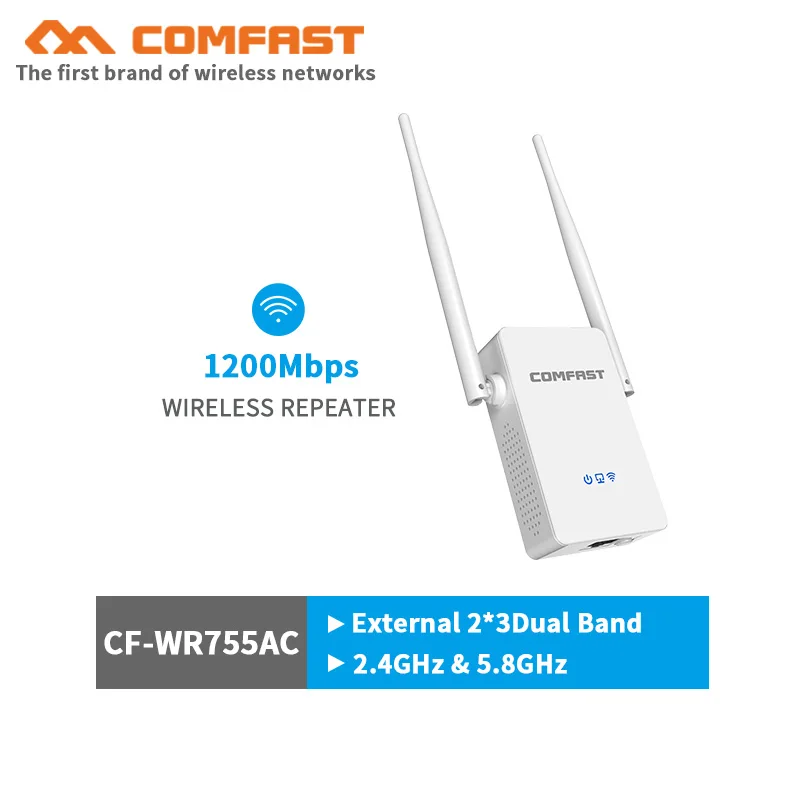 

COMFAST 5Ghz WiFi Amplifier wireless-N Router 1200M Network Expander wifi Repeater Power Extender Roteador 2 Antenna wifi Router
