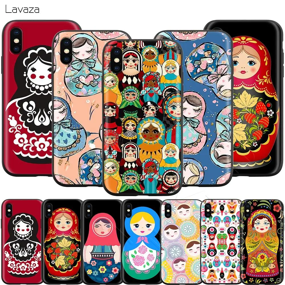 Lavaza Cute Russian Dolls Matryoshka Case for iPhone 11 Pro XS Max XR X 8 7 6 6S Plus 5 5s se |