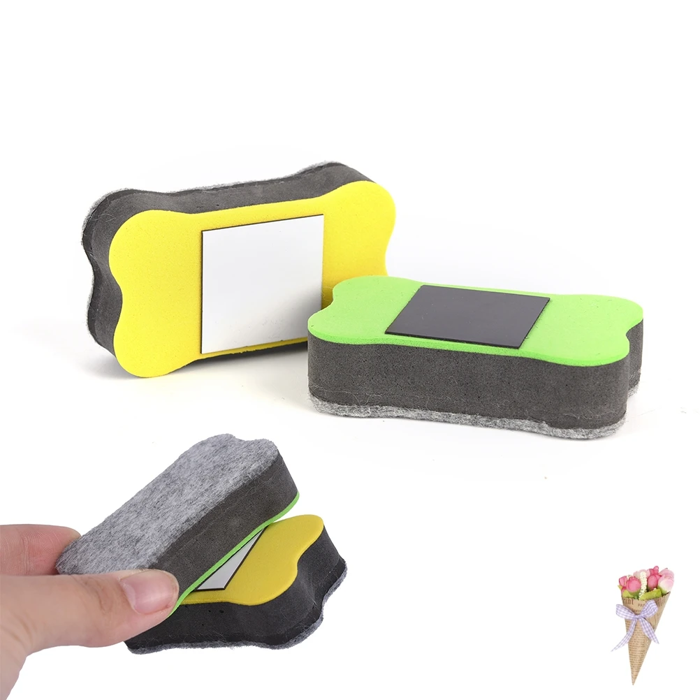 Bones Magnetic Blackboard Cleaner for Office School Stationery Supplies Whiteboard Eraser Magnetic Eraser Cleaner 70*40*20MM