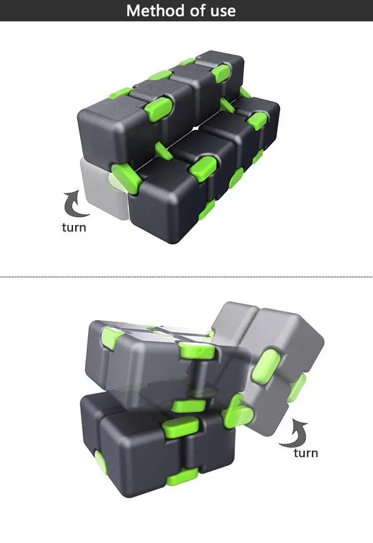 80x40x20 мм антистресс-облегчение гаджет для пальцев бесконечная квадратная игрушка роскошный EDC бесконечный куб тревога детские игрушки образовательная Новинка