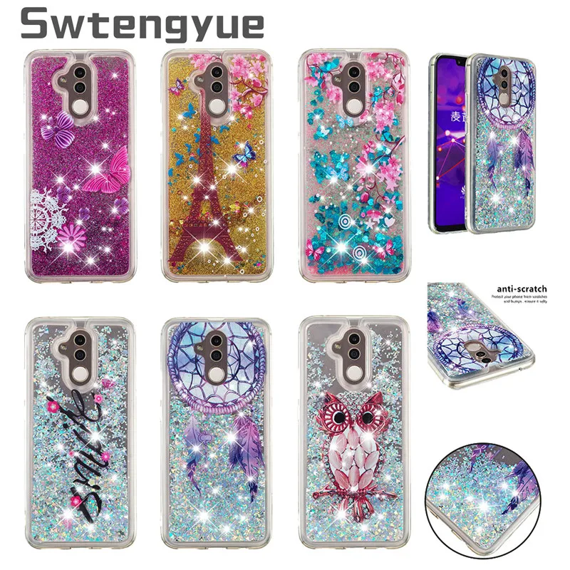 

For Coque Huawei Mate 20 lite case Dynamic Liquid Glitter Bling Silicone case cover sFor Fundas Huawei Mate 20 lite Phone Case