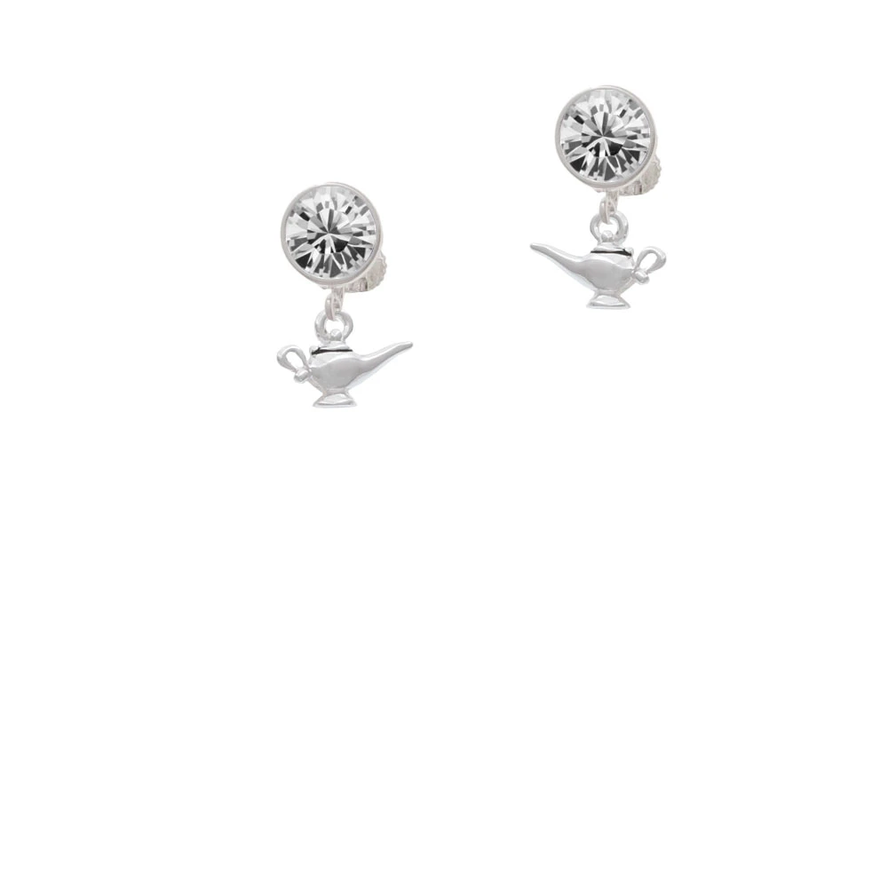 Aladdin's Lamp Crystal Clip On Earrings (1)