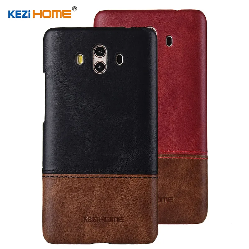 

Case for Huawei Mate 10 KEZiHOME Luxury Hit Color Genuine Leather Hard Back Cover capa For Huawei Mate10 5.9'' Phone cases