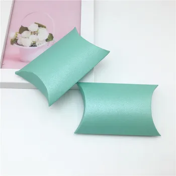 

50 Pcs Kraft Paper New Design Handmade Pattern Wedding Packaging Small Pillow Boxes Blank Diy Candy Gift Boxes 8x5.5x2cm