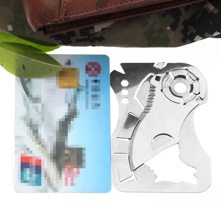 Многофункциональный Военный нож карта инструмент карта из нержавеющей стали кошелек Кредитная карта Нож Открытый складной нож