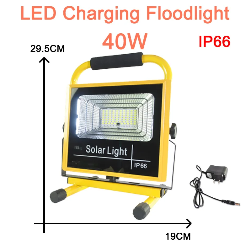 Светодиодный портативный фонарь 25 вт 40 вт водонепроницаемый аварийный портативный светодиодный светильник-вспышка перезаряжаемый 50 вт прожектор светильник для наружного кемпинга светильник - Мощность в ваттах: Floodlight 25W IP66