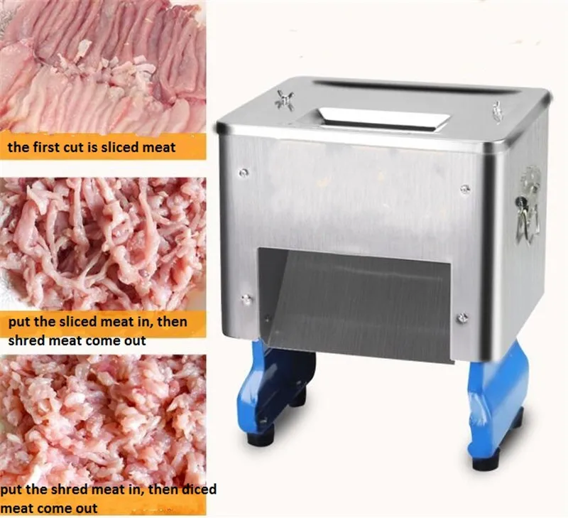 

Meat slicer commercial electric stainless steel shredded slice small minced automatic sliced meat slicer meat cutting machine