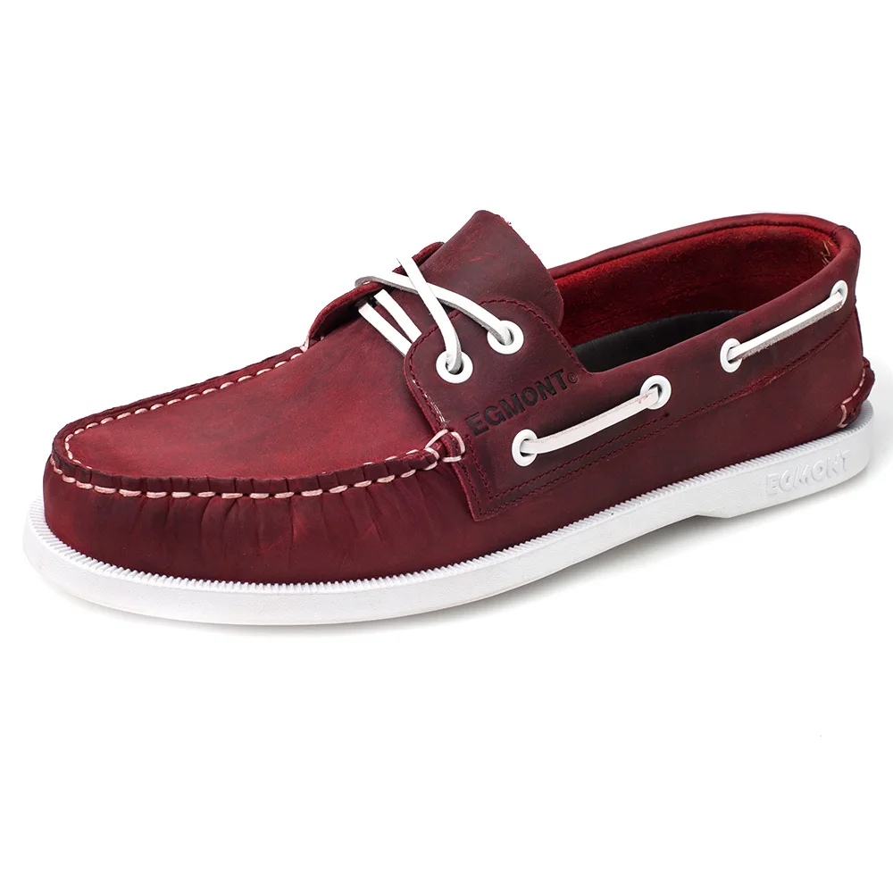 Sapatos 09 Cavalo Mens Artesanal Respirável Barco Confortável Horse Eg Mocassins Red Verão Crazy Genuíno Couro Casuais Vermelho De Primavera Egmont Louco 4XxnfC