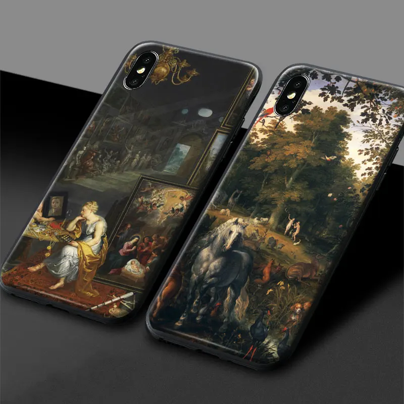 

Vintage Aesthetics oil paintings TPU Soft Silicone Phone Case Cover Shell For Apple iPhone 5 5s Se 6 6s 7 8 Plus X XR XS MAX