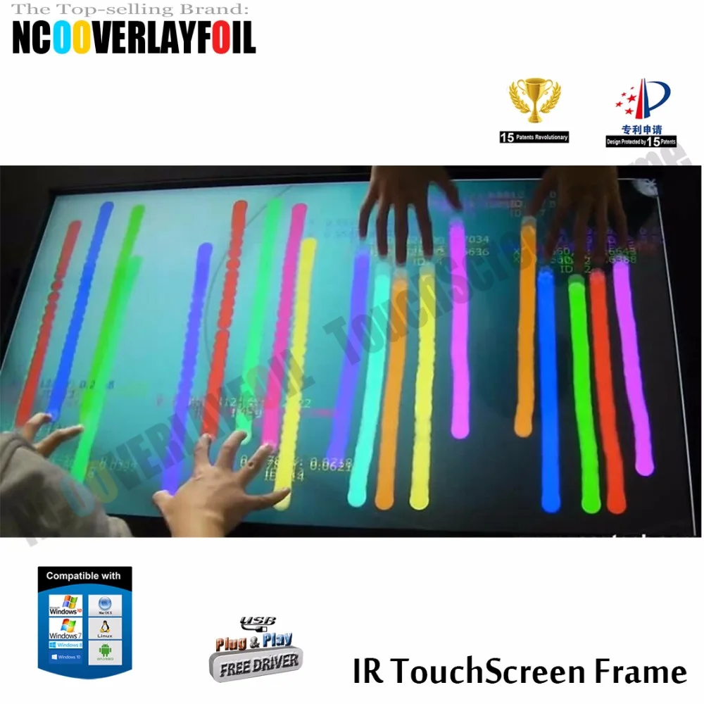 5" реальная 40 точек инфракрасный интерактивный сенсорный экран панель рамка без стекла быстрая для интерактивного сенсорного стола