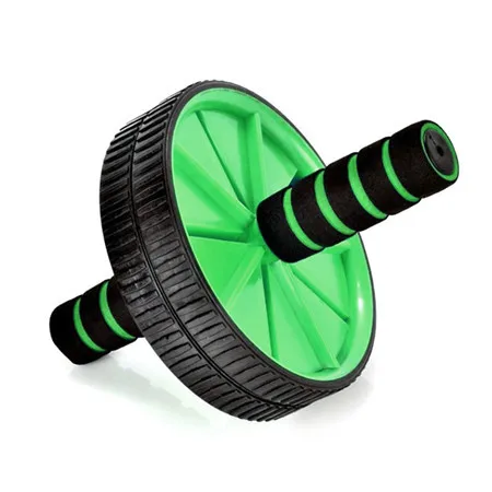 Pro брюшной Двойные колеса AB ролика тренажерный зал для тренировки Фитнес учебного оборудования функциональные тренировки унисекс - Цвет: Зеленый