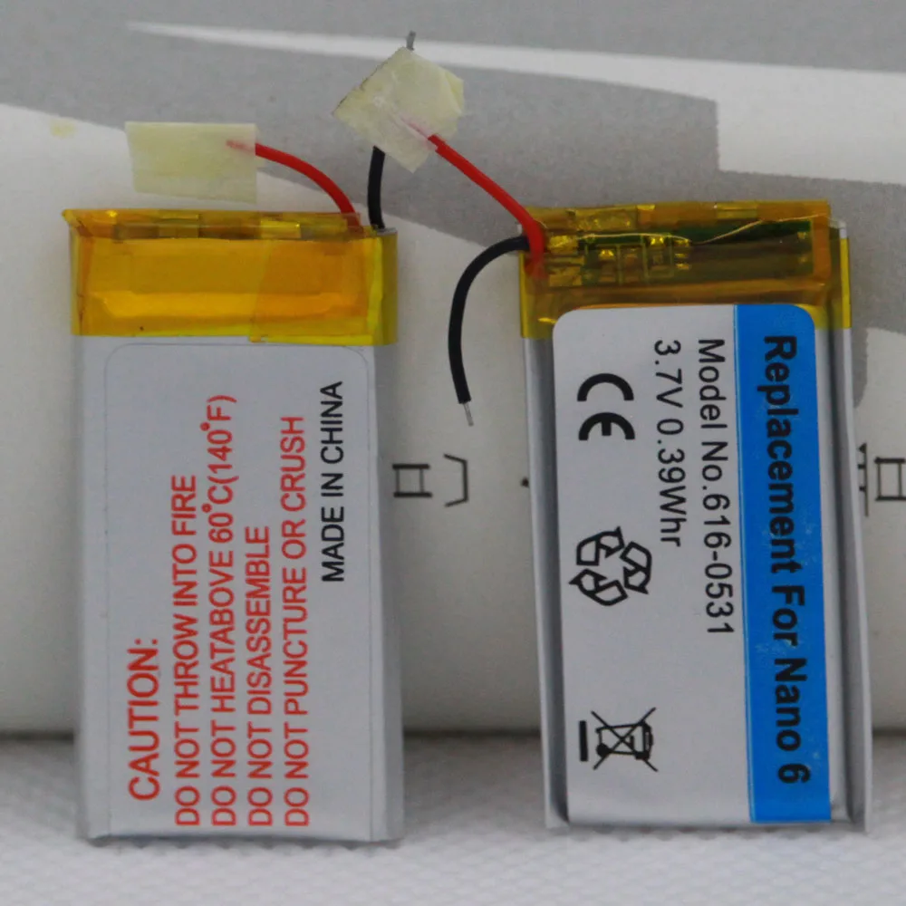 ISUNOO 3,7 V литий-ионная аккумуляторная батарея 616-0531 для iPod Nano 6 6th Gen 8GB 16GB с бесплатными ремонтными инструментами