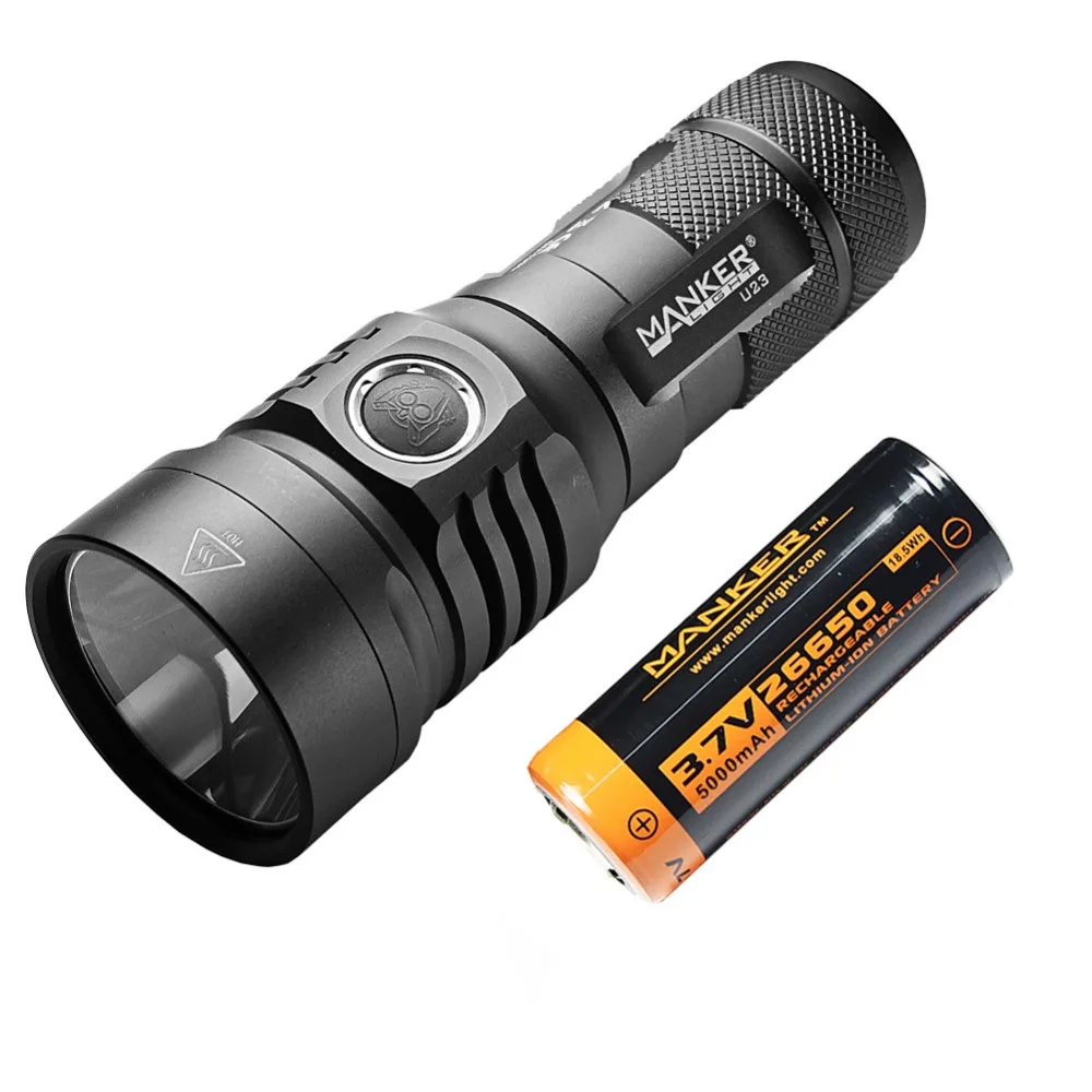 Светодиодный фонарик Manker U23 2000 лм CREE XHP35 HD USB Type C перезаряжаемый аккумулятор 5000