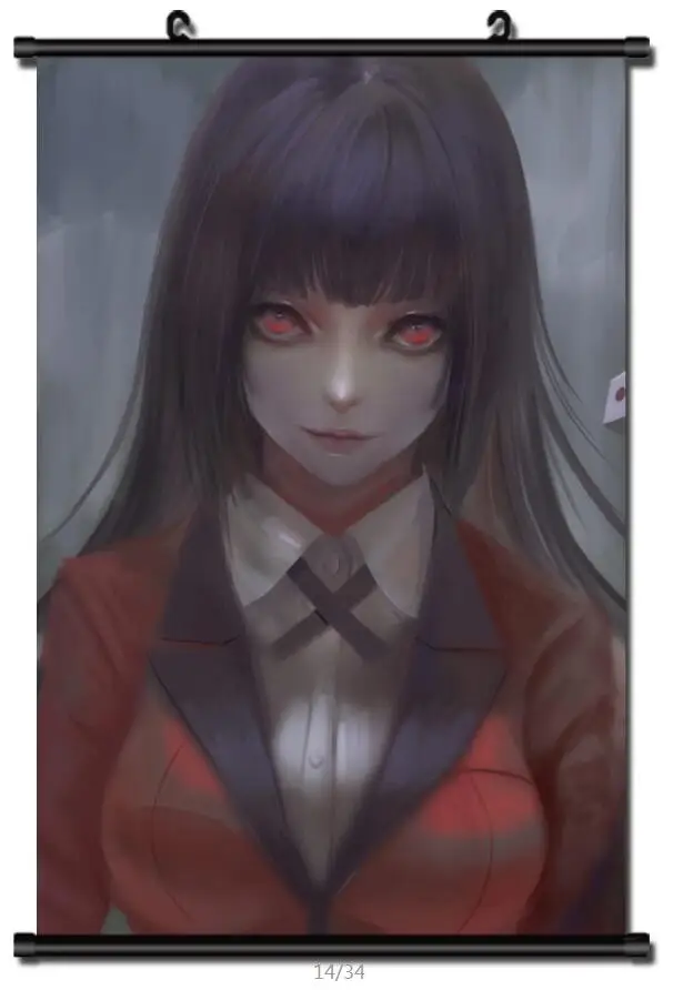 Японский аниме Kakegurui Compulsive Gambler sexy girl Jabami Yumeko домашний декор Стена Свиток