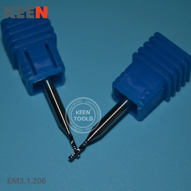 

EM3.1.206mm Tungsten Steel Single Flute Spiral Drill End Mill Bits CNC Router Tools For Acrylic,PVC