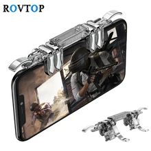 Rovtop Metal K19 teléfono móvil gatillo para juegos para PUBG mando de juegos móvil botón de disparo Botón de apuntar L1R1 Gaming Shooter PUBG controlador Z2